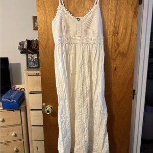 Old Navy White Crochet Maxi Dress
